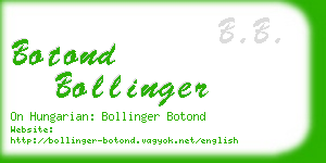 botond bollinger business card